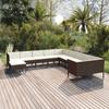 Day and Night - Day and Night Garden Furniture Set 11 Pieces and Brown Synthetic Rattan Cushions