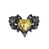 Fashion Color Love Zir*****Pen Ring Slightly Inlaid Heart-Shaped Exquisite High-End Personalized Accessories Women