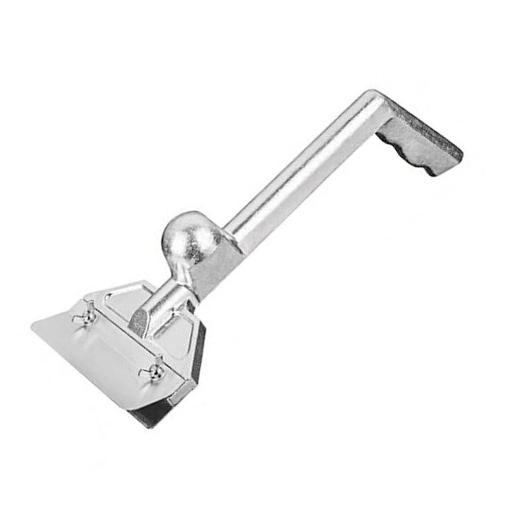 Grillschaber-Set Ergonomischer Griff Spritzschutz Hochleistungs-Grillplattenschaber mit 4 Ersatzklingen für