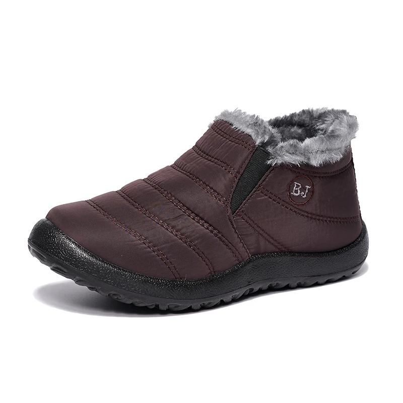 Winter Men Boots Waterproof Snow Boots Warm Fur Casual Men Shoes Antislip Ankel Boots Plush Cotton Shoes platform boots