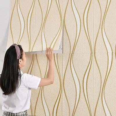 1Pcs 70*70cm Ceiling Wallpaper 3D Brick Waterproof Wall Stickers Foam Wall Paper Self-Adhesive Home Decor