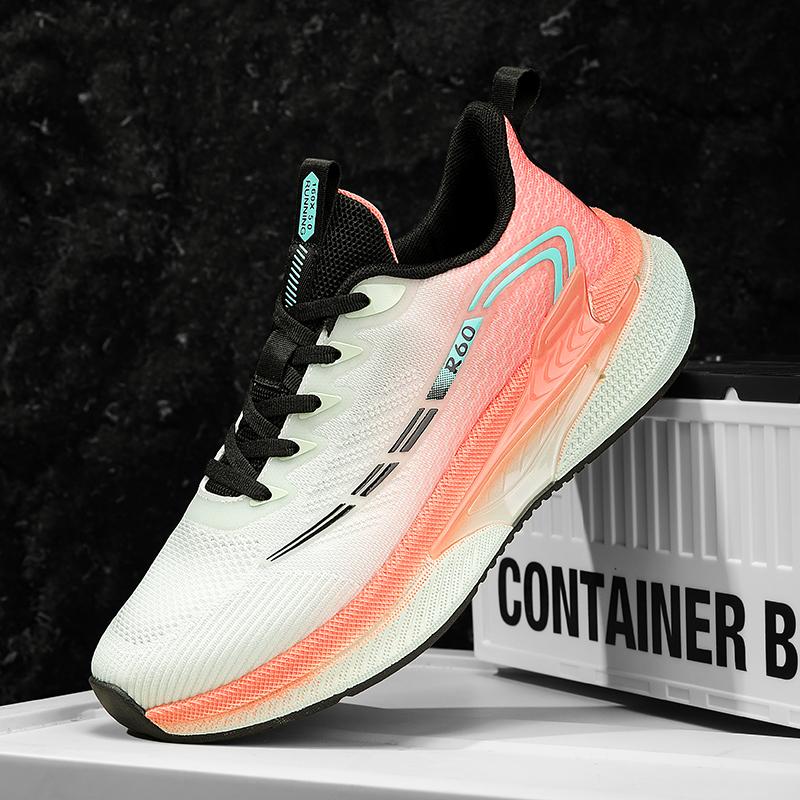 

2026 Spring New Men Sneakes Breathable Low Top Running Shoes Comfortable Fashion Outdoor Sneakers Male Jogging Sport Shoes 44 кавун червоний колір