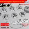 Stainless Steel Numbered Tags for Water Cups - Custom Engraved Logo and Nameplate