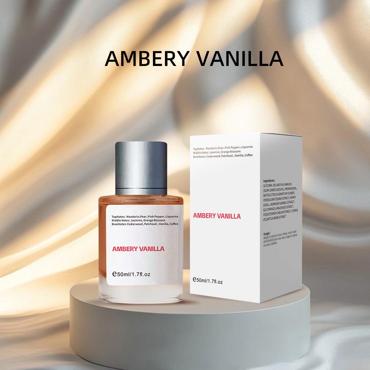 Amber Vanilla Perfume Spray 50ml - Alcohol-Free & Fast Shipping Floral Cotton Candy
