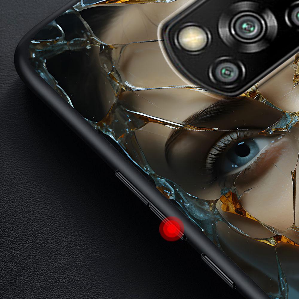Beauty Crush Girl Case for Xiaomi Poco M3 X3 NFC X5 M5s M4 Pro 5G F3 Black Silicone Soft Phone Cover Coque