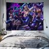 KDA Ahri Akali Kaisa Seraphine Hanging Bohemian Tapestry Cheap Hippie Bohemian Wall Tapestries Mandala Wall Hanging