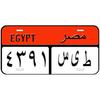 Eye-Catching Red Egyptian License Plate Novelty Car Decor