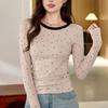 Navava Women Lovely DoT PaTTern Long Sleeve T shirT Round Neck nT3211