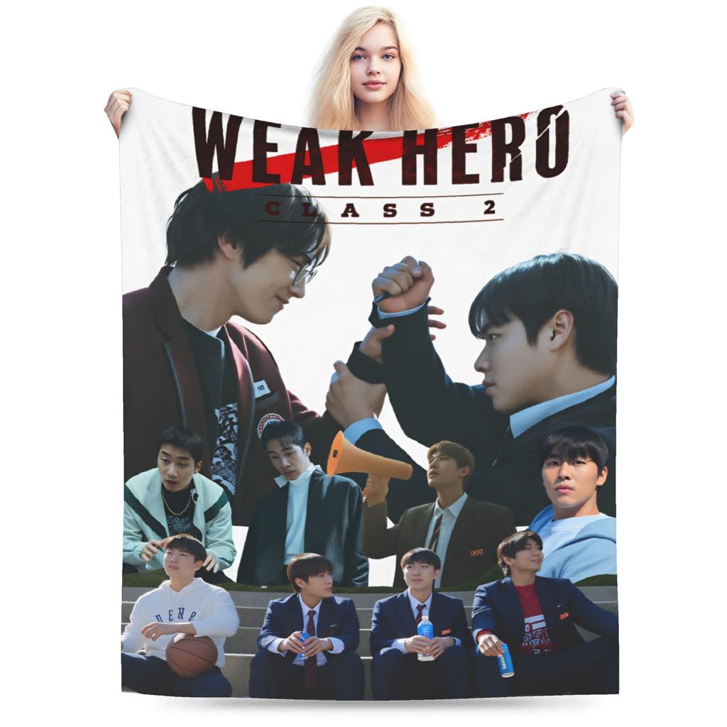 Weak Hero Flannel Blanket Winter Super Warm Throw Blanket for Students Couch Chair Novelty Bedspread Sofa Bed Cover