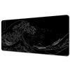 Great Wave Black Desk Mat Mousepad Japanese Art Mouse Pad Rubber Mat Mouse Carpet Table Pads Pc Mats 900x400 Office Accessories