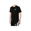 Puma Logo Print Short Sleeve T-Shirt Men Tops Black 579124-01