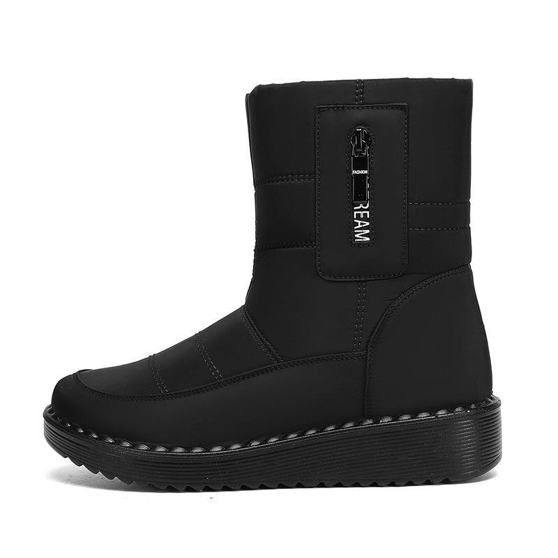 Foreign trade cotton shoes 2025 winter long cotton boots polyurethane piled thickened long boots warm sports snow boots