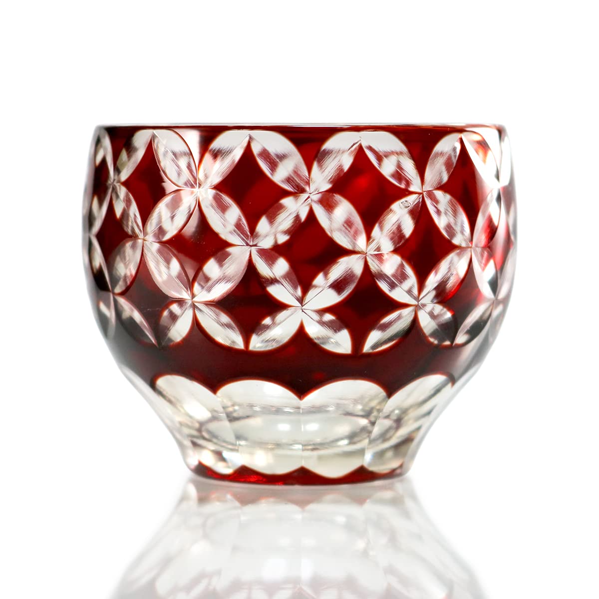 

GREEM MARKET Wooden Box Included Craft Glassware Cut Glass Cup Shochu Glass Cut Glass Sake Cold Sake Ochoko Ochoko Guinomi Item GMS02176 (Gleem