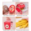 Children's Wooden Hamburger and French Fries Family Bucket Set, Combined with Simulated Kitchen, Family Food Gift Toys