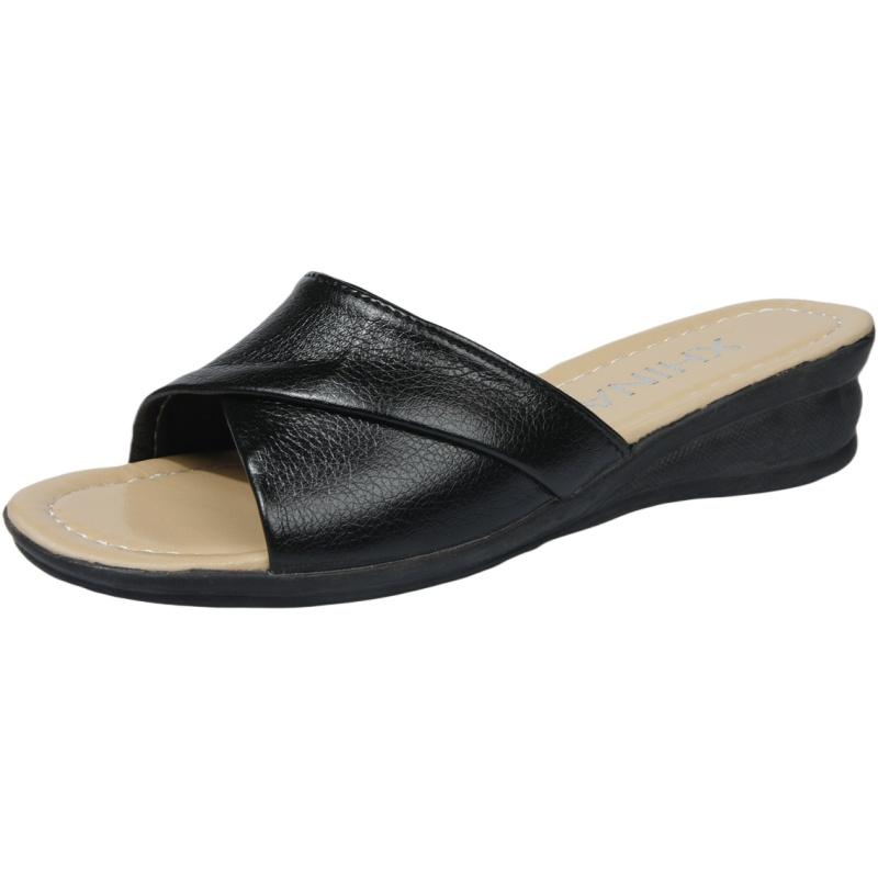 

Женская обувь, домашние тапочки, женская повседневная обувь на платформе, низкие и элегантные летние новые удобные туфли на танкетке 42