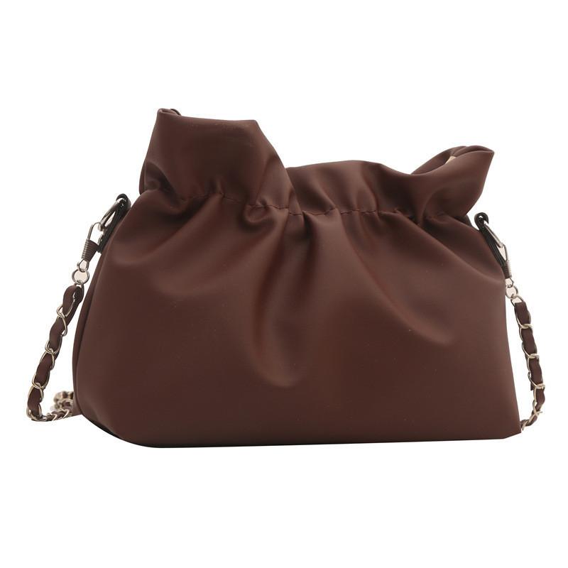 

Stylish High Capacity Bucket Bag Women s Spring New All-match Trend Chain Shoulder Crossbody Bag кавовий