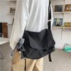 Sac messager en toile pour femmes, sacs à main de grande capacité, sac à bandoulière pour jeunes filles, sacs d'école pour étudiants, sacs à bandoulière tendance pour hommes