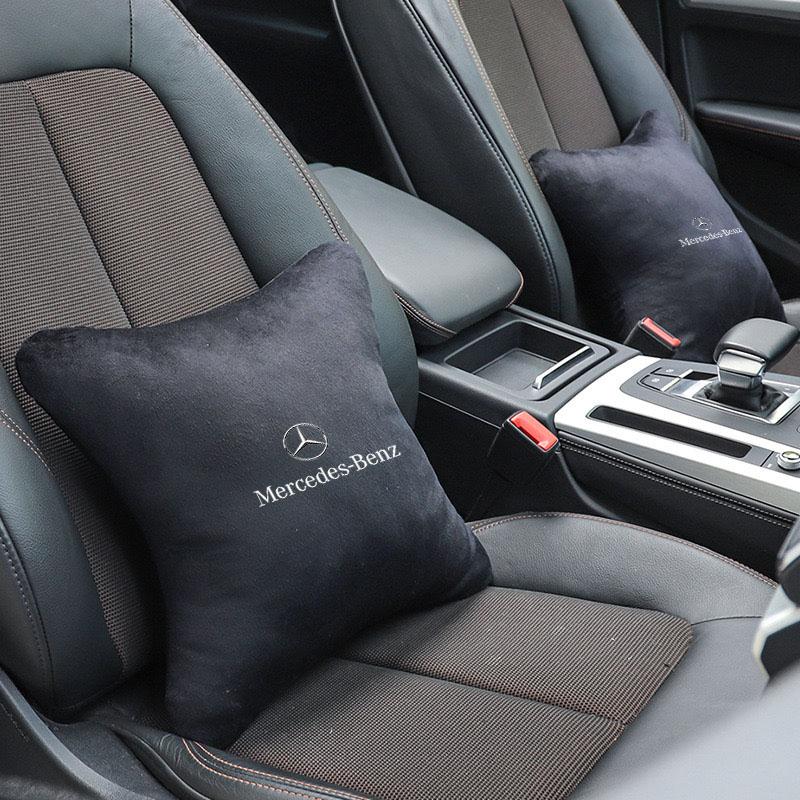 Car Seat Headrest Auto Lumbar Pillow for Mercedes Benz AMG Smart W205 C300 W203 W206 W108 W124 W126 W140 W168 W169 Accessories