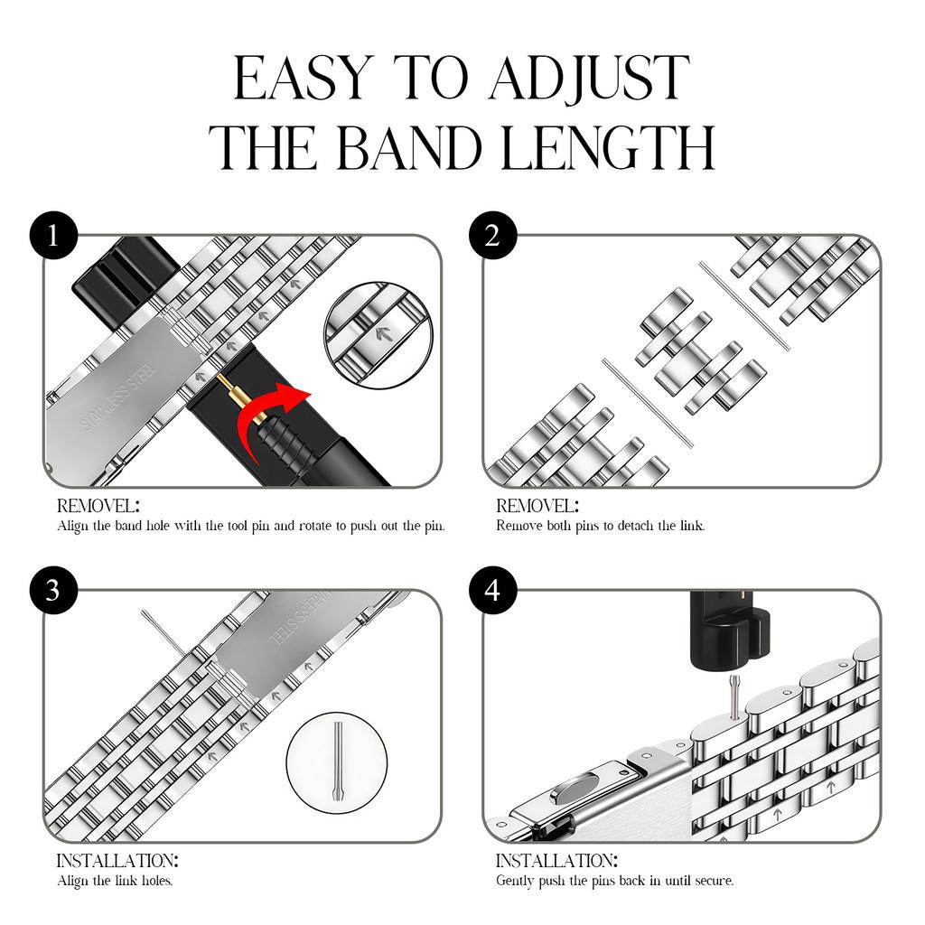 Slim band For Samsung Galaxy Watch 8 strap 44mm 40mm Accessories Metal Stainless steel Bracelet correa Galaxy Watch 8 classic 46