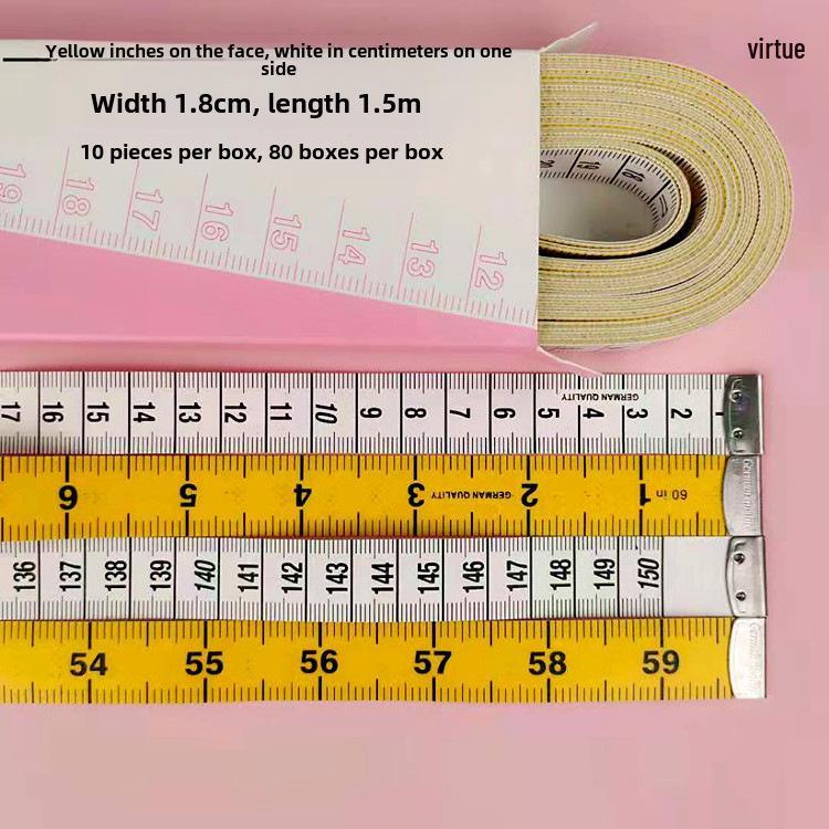 Thick Tailor Tape Measure - Retractable with Snap, Inch & Centimeter Scale for Measuring Height & Waist