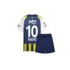 Tadic Written Short Sleeve Kids Yellow Navy Blue Football Jersey