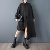 Long Sleeve Plus Size Vintage Black New In Dresses for Women Casual Loose Spring Autumn Shirt Dress