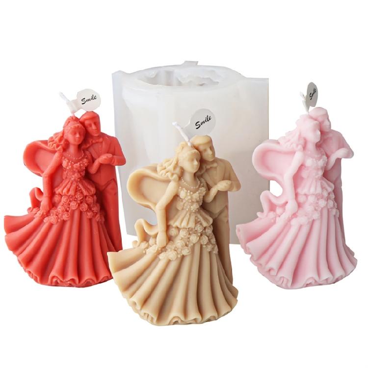 Wedding Ceremony Candle Silicone Mold DIY Scented Candle Gypsum Mould Valentines