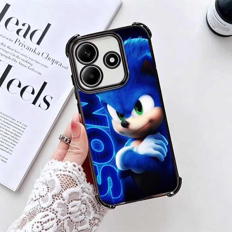 Super S-Sonics Cartoon Soft Phone Case For Xiaomi Redmi Note 14 15 Pro Plus 13 12 11S 11T 5G 10 9S 9 Plating Anti-Fall Fundas