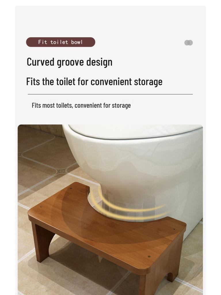 Children's Bamboo Toilet Footstool & Squat Assistance Pedal