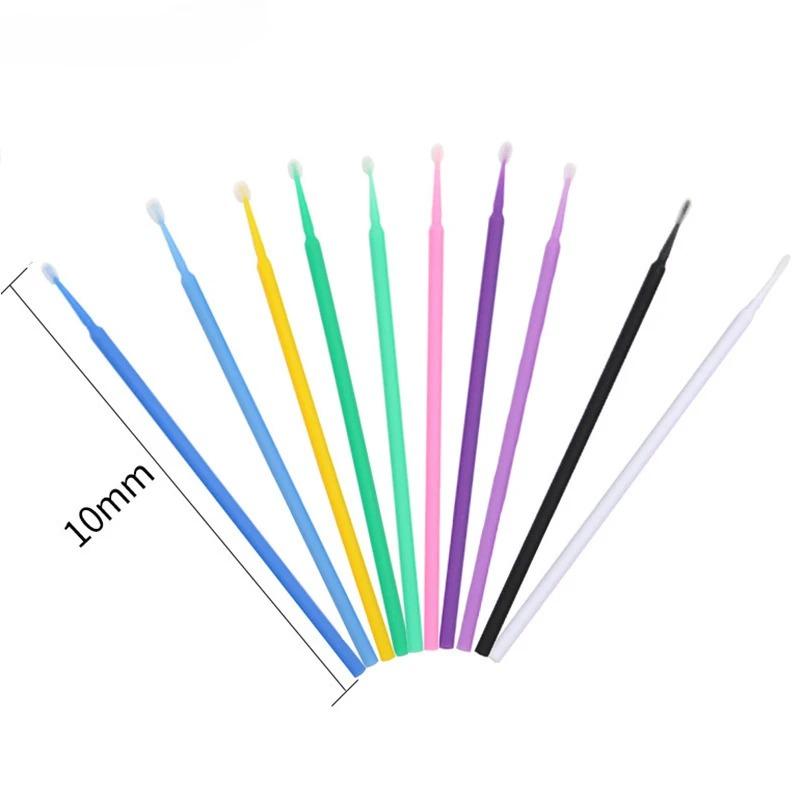 YS00136--100pcs Durable Disposable Micro Brush Eyelash Extension Eye Lash Glue Applicators Cleaning Swab Sticks Makeup Tools