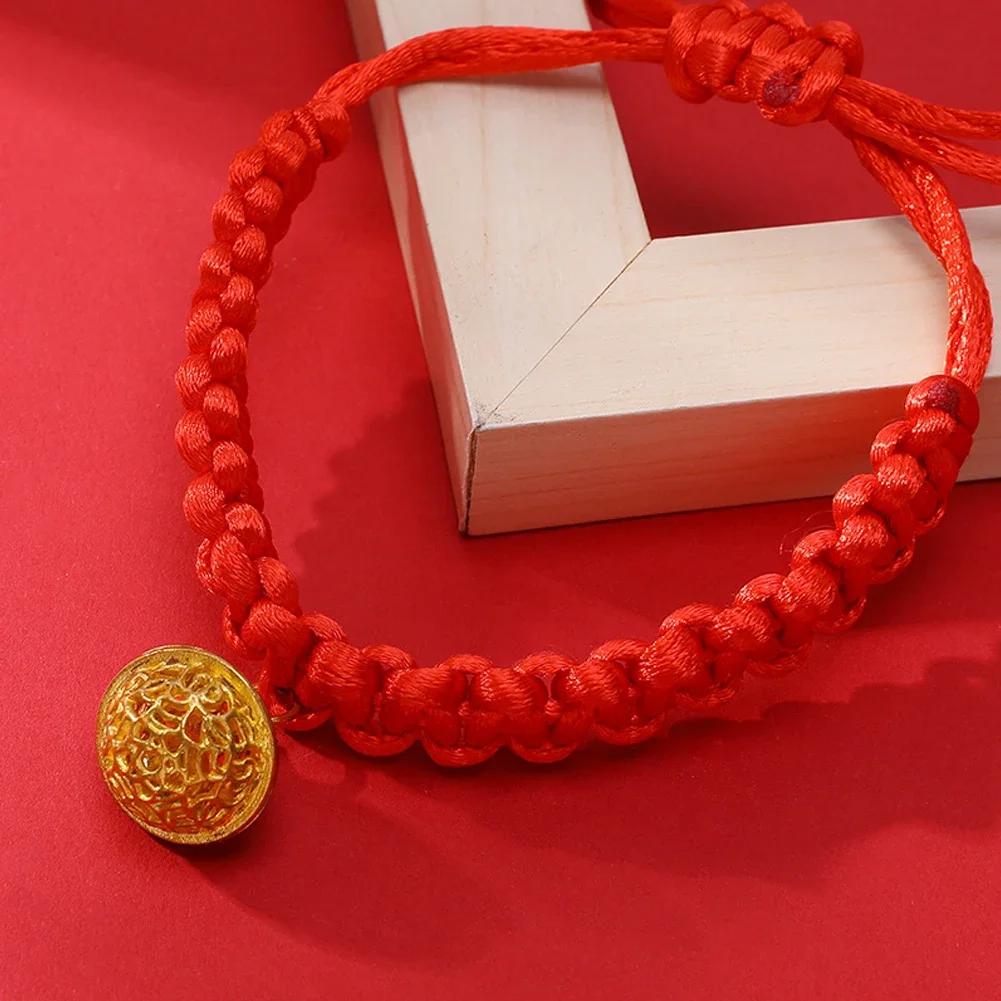 Pet Collar Cat Fashionable Pet New Year Adjustable Necklace Red Rope Chinese Traditional Lucky Bless Hand Knitted Cat Scarf