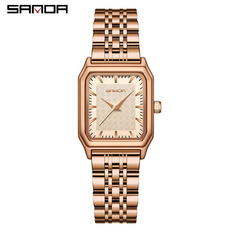 Orologio da Commute Quadrato al Quarzo Moda Retro Coreana da Donna Sanda