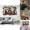 Superior Quality Avengers 3d Wall Sticker Multicolor Mural Art Poster For Kids Rooms