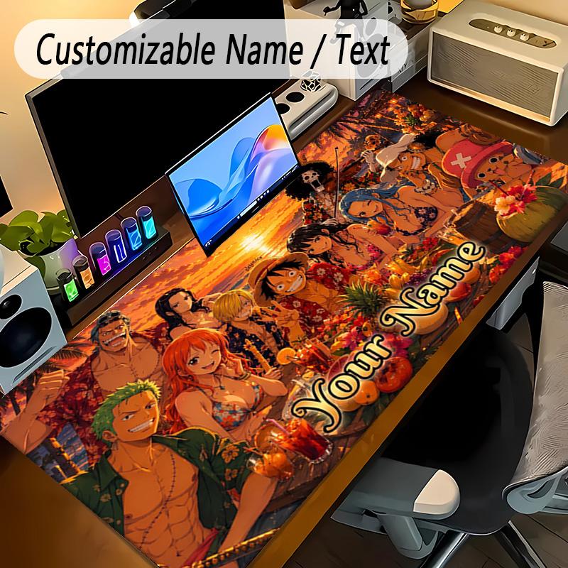 Large Mouse PadOne Piece Custom Name Text Personalized Desk Mat Non Slip Gaming Pad