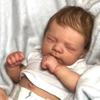 Lifelike 49cm Full Silicone Body Reborn Baby Doll Pascale Lovely Sleeping Girl Baby Doll Toys Realistic Implanted Hair Newborn Doll Kids Birthday Gift