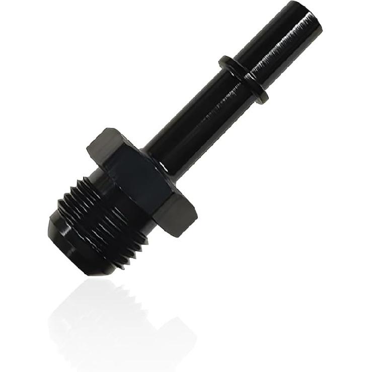 Fuel Line Fitting, 6AN Male to 3/8" SAE Quick Disconnect Male Push On EFI Fuel Hose Line Fitting Adapter, Straight Aluminum Sealed EFI Push Lock