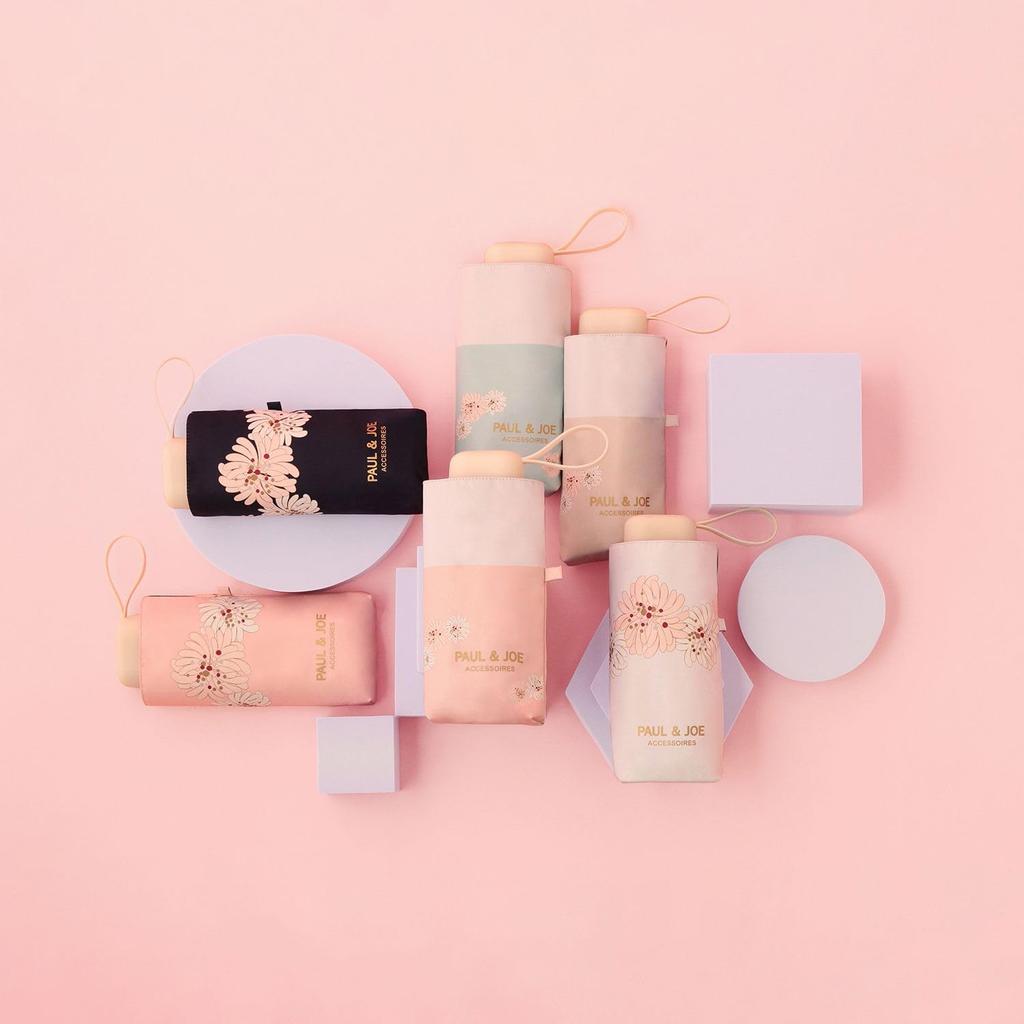 PAUL JOE ACCESSOIRES Sun and rain folding light heat UV web compact chrysantheme 12135 bicolor beige & (Paul & Joe) parasol, umbrella, shielding,