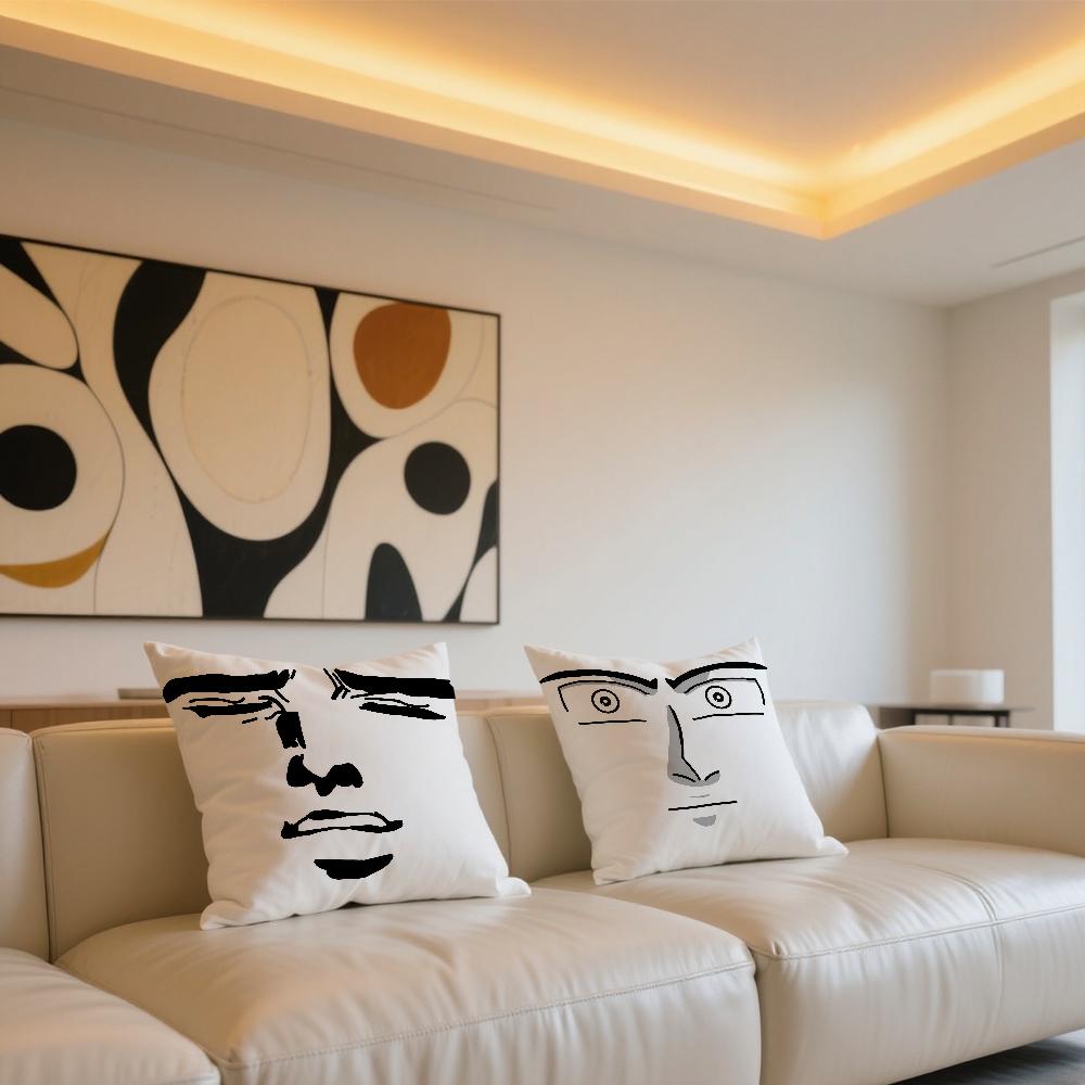 Meme Face Sigma cushion cover Comfortable and soft bedding skin friendly leisure sofa car office pillowcase