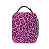 Lunch Bag Hot Pink Leopard Print School Lunch Box For Girls Vintage Portable Print Thermal Tote Handbags