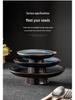 Retro Ceramic Glaze Dessert Plate | High-Foot Nostalgic Tableware for Snacks, Fruit & Pastry