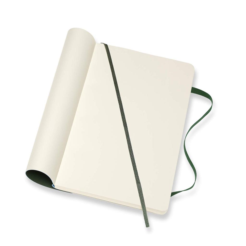 Moleskine Classic Notebook Soft Cover Plain Large Size wide x 21cm Myrtle Green QP618K15 (13cm long)