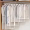 5pcs Thickened Transparent Garment Bags with Full Zipper Closure - Suitable for Suits, Wedding Dresses, Travel And Wardrobe Organization