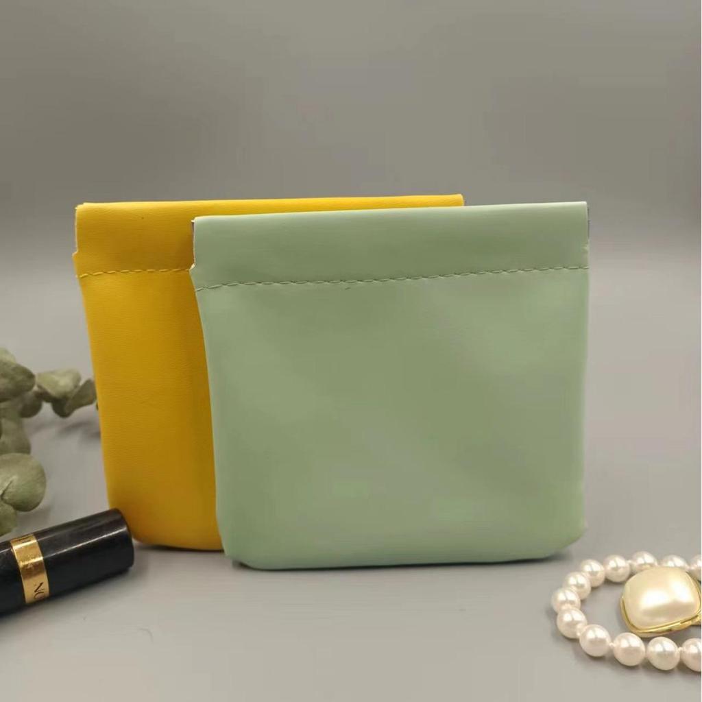 Compact PU Multipurpose Pouch: Lipstick, Coins, Jewelry, Earphones Storage.