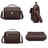 WEIXIER Men's Leather Crossbody Shoulder Bag Waterproof Messenger Briefcase Satchel Travel Bag Handbags Adjustable Strap