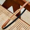 Women's Genuine Leather Pig Nose Buckle Belt - 1.3cm Thin & Stylish Cowhide Waist Belt