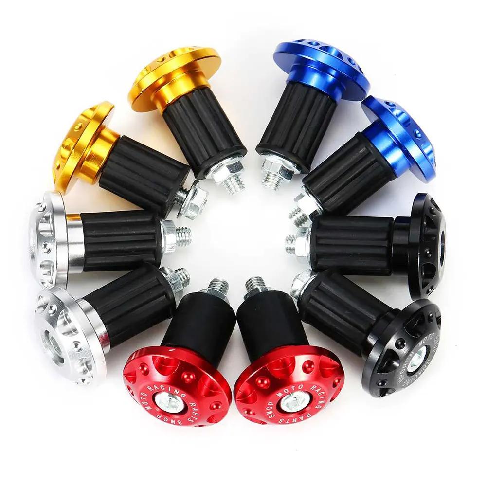 2Pcs CNC Motorcycle Handlebar Grips Bar End Cap Plugs Slider Aluminum for 16-18mm Motorbike Handle