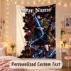 Custom Personalized Tapestry,Demon Slayer Print Custom Name Text Wall Art Hanging for Bedroom