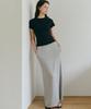Annies Coast Waffle Long Skirt (Melange Gray)