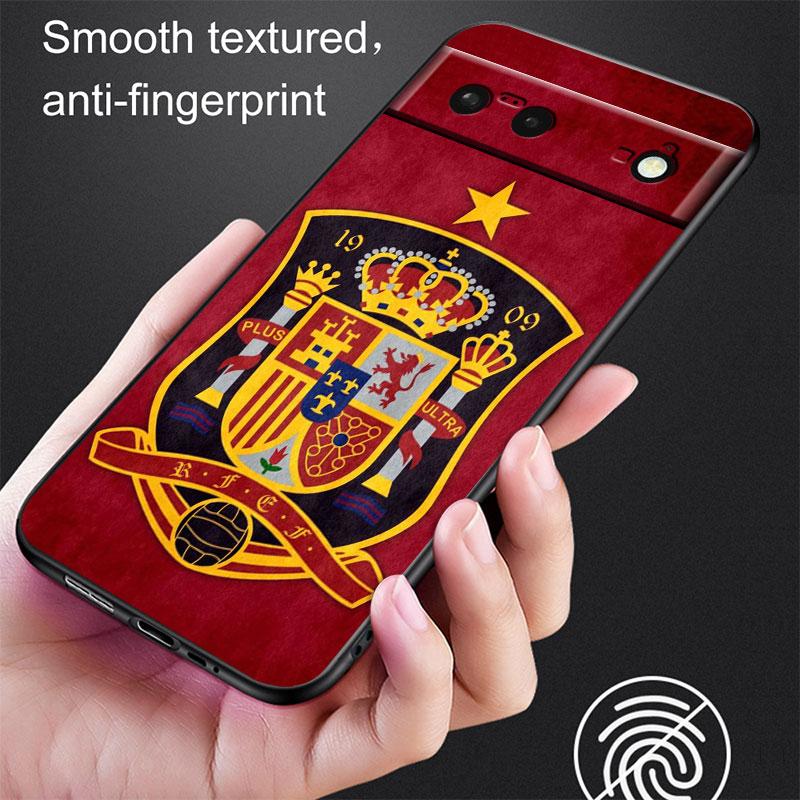

Чехол для телефона с испанским красным флагом для Google Pixel 7 Pro 6 Pro 6A 5A 5 4 4A XL 5G, черный мягкий чехол Fundas Cover Google Pixel 4