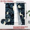 Flat Printing Curtains Without Rod Halloween Night Cat Ghosts Valentine Is Day Holiday Digital Curtain Set Of 2 Made Polyester Washable